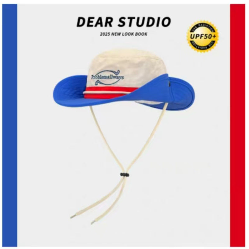Women's Color Block Fisherman Hat – Stylish Sun Protection Bucket Hat