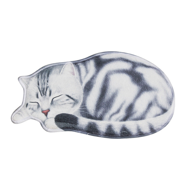 3D Katzen Badematte rutschfest saugstark | Niedlich Teppich