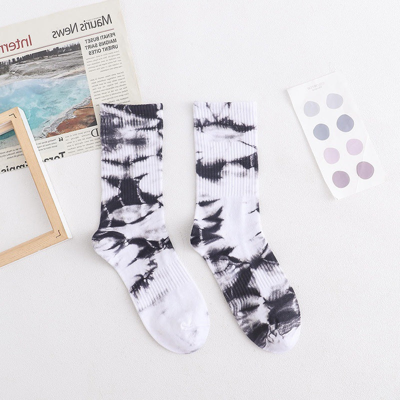 Unisex Tie Dye Trend Socken – Bunte Streetstyle Komfortsocken