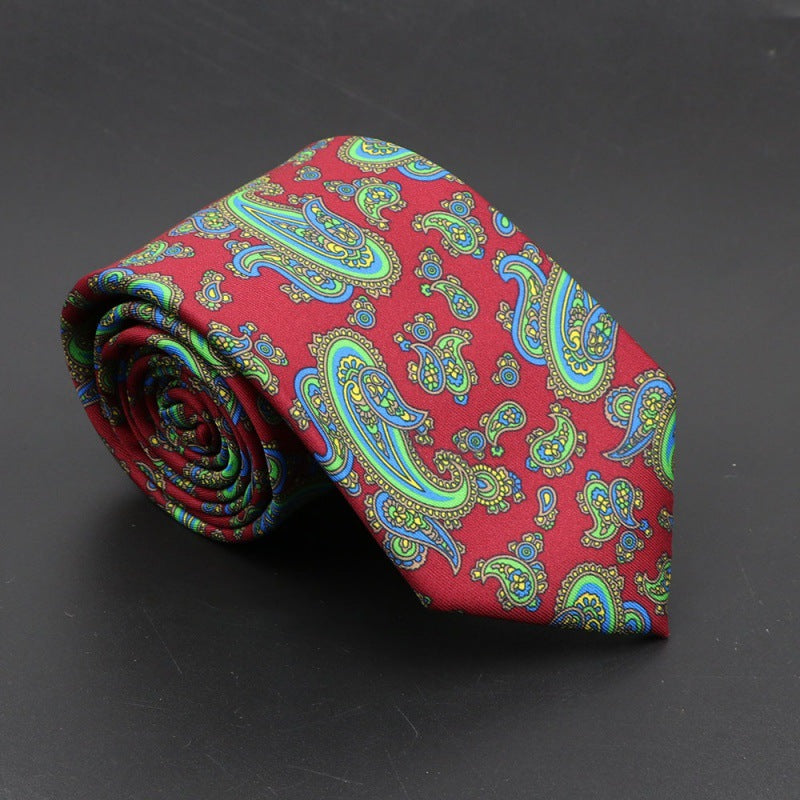 Men's Silk Tie Bohemian 7.5 cm Soft Elegant Modern