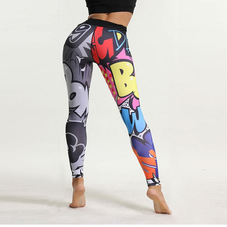 Cartoon Yoga Leggings for Women | High Waist 3D Print Fitness Pants