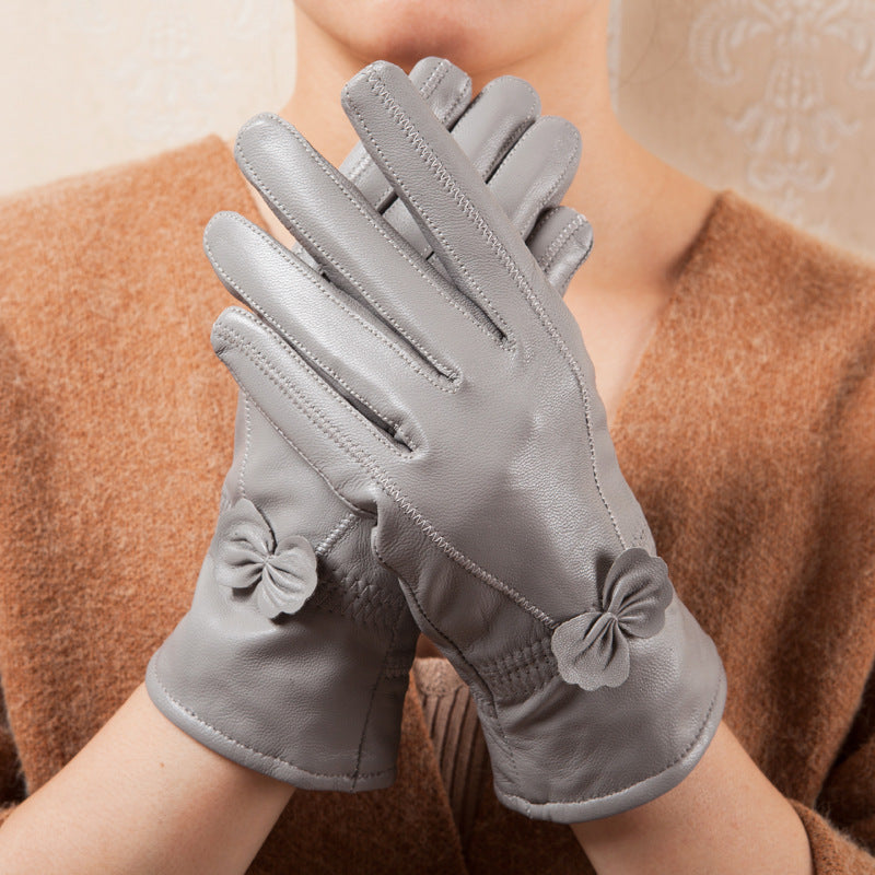 Damen Fingerlose Handschuhe mit Schmetterling – Korean Style