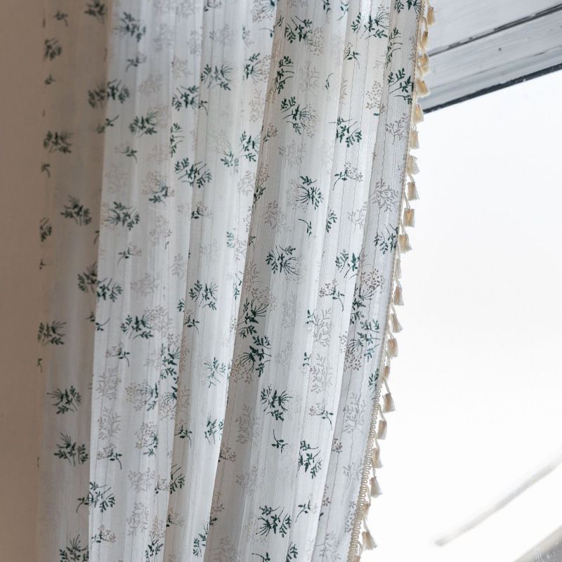 Bistro Curtain Tassels | Short Kitchen Curtain Cafe Style