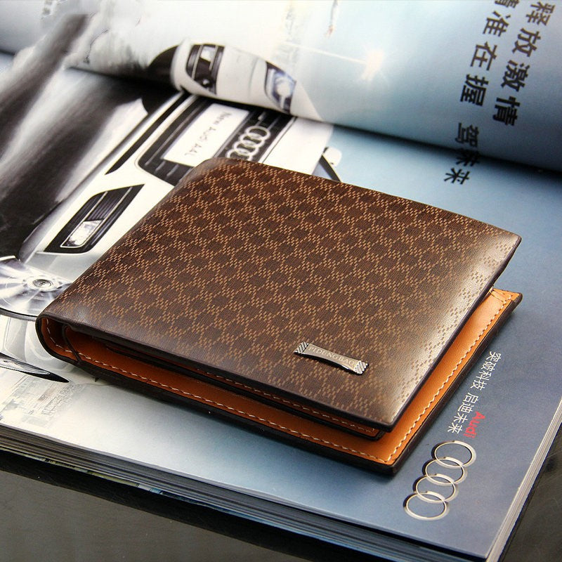 Men's Checkered Card Holder | Multiple Card Slots | Slim Wallet