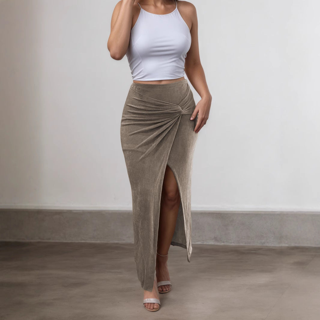 Slim-Fit Midirock mit Twist-Detail – Eleganter Figurbetonter Damen Rock