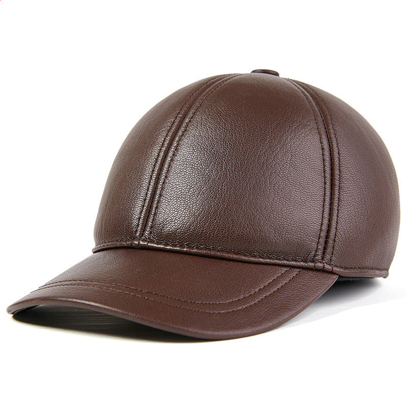 Leather Baseball Cap for Men | Goatskin | Vintage Style Cap