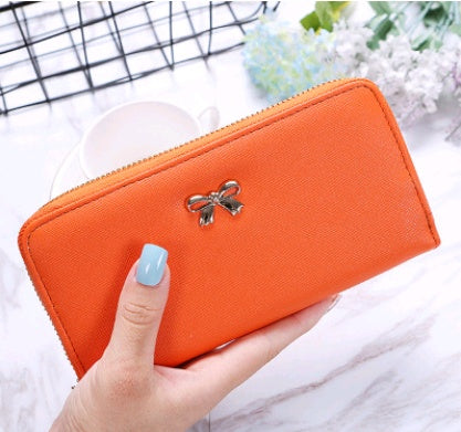 Women's Long Wallet | Phone Bag with Metal Bow