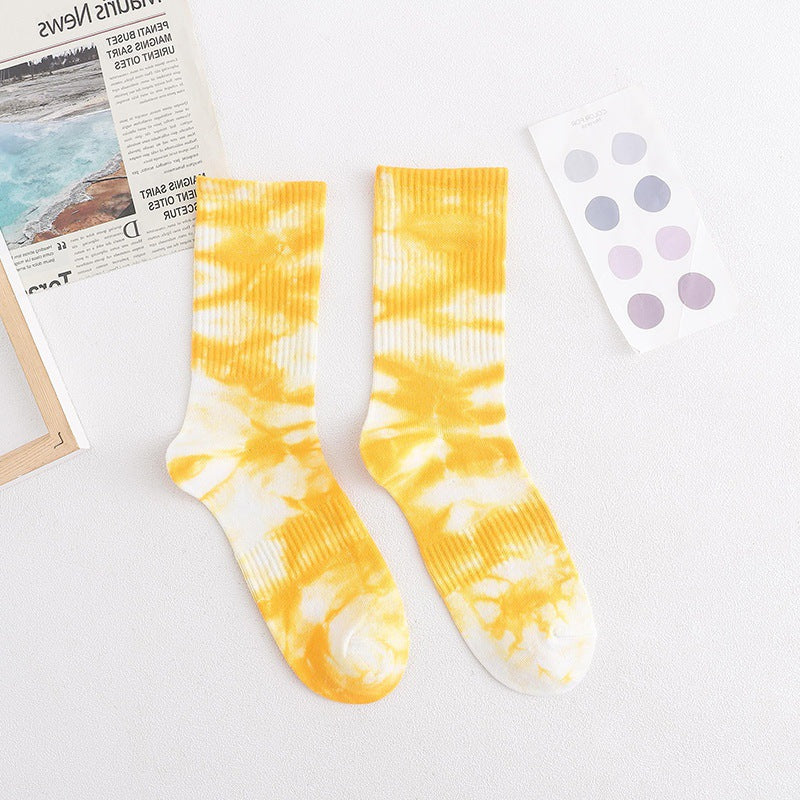 Unisex Tie Dye Trend Socken – Bunte Streetstyle Komfortsocken