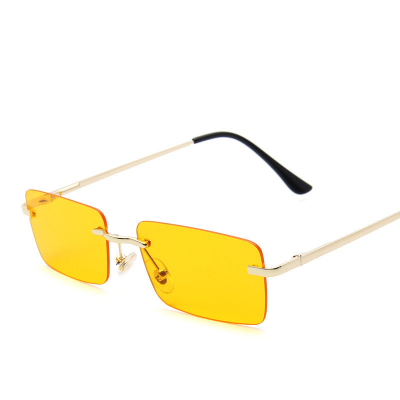 Damen Randlose Sonnenbrille Eckig – Elegante Fashion Brille