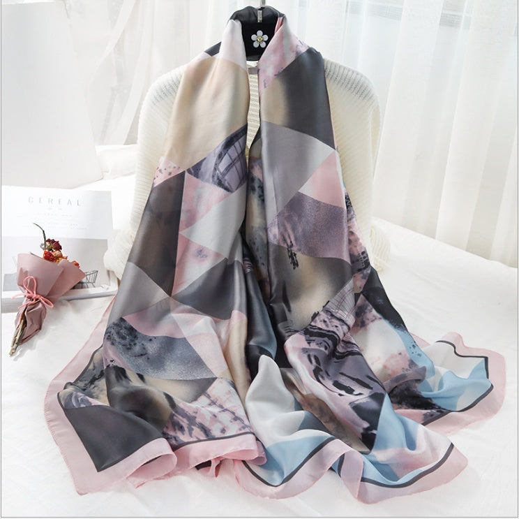 Damen Seidenschal Elegant | Luxuriöses Halstuch Mode Schal