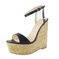 Women's Platform Sandals | Wood-Look Wedge Sandals Summer