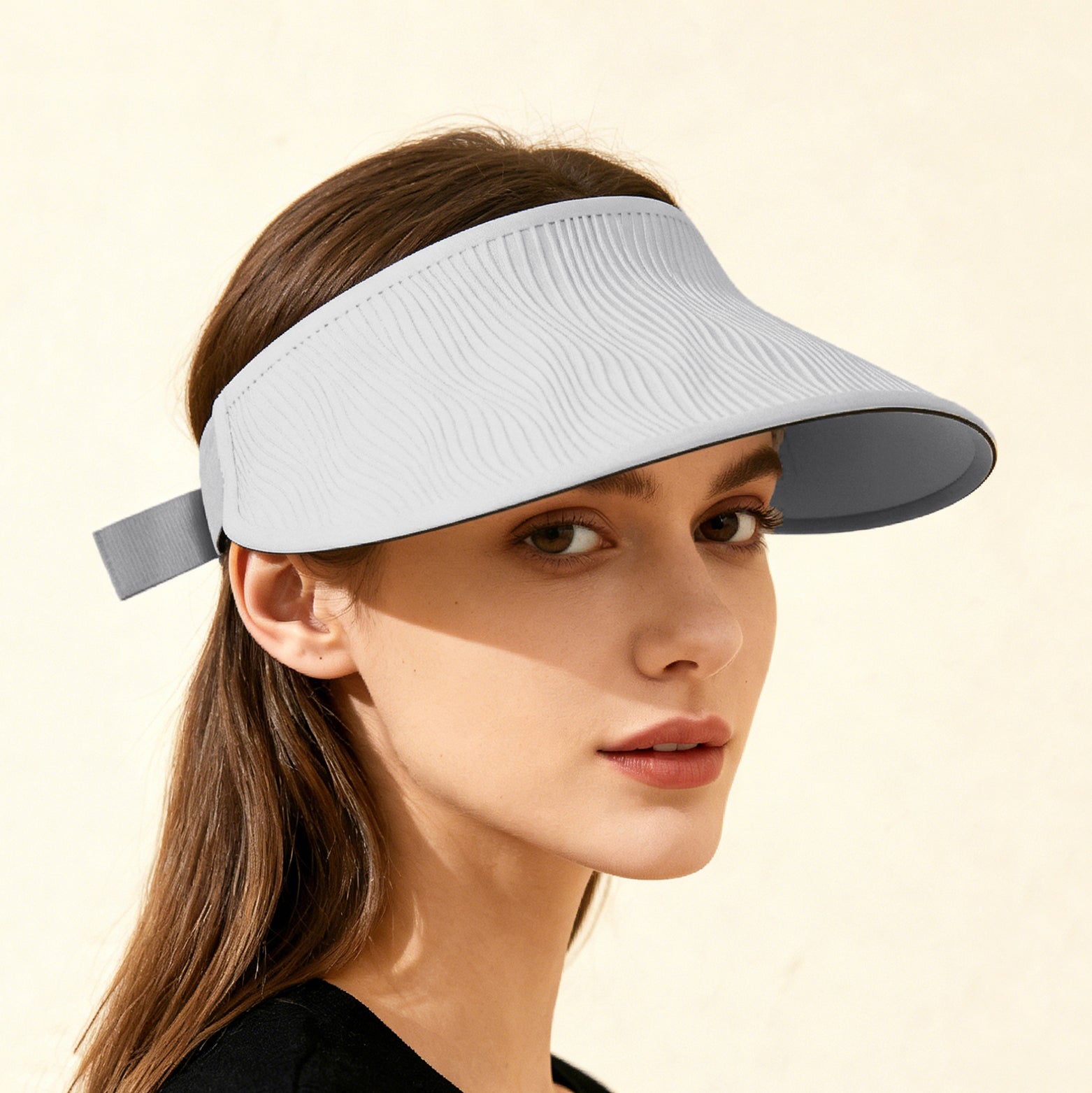 Women's Sun Hat Open Adjustable – Wide Brim Wave Pattern