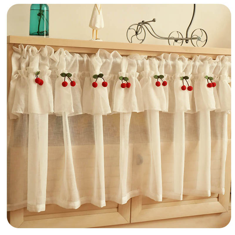 Linen Bistro Curtain | Short Kitchen Curtain Natural Fresh