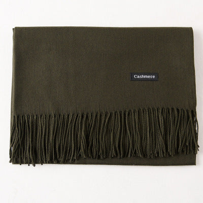 Damen Kaschmir Schal Winter | Elegante Warme Unifarbene Stola