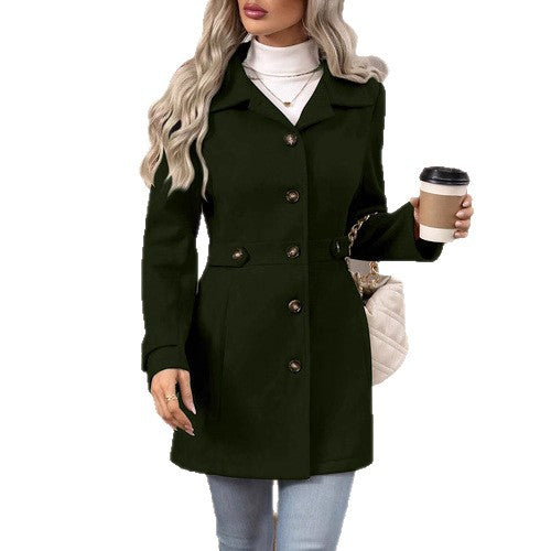 Plus Size Women's Wool Coat | Elegant Lined Winter Coat