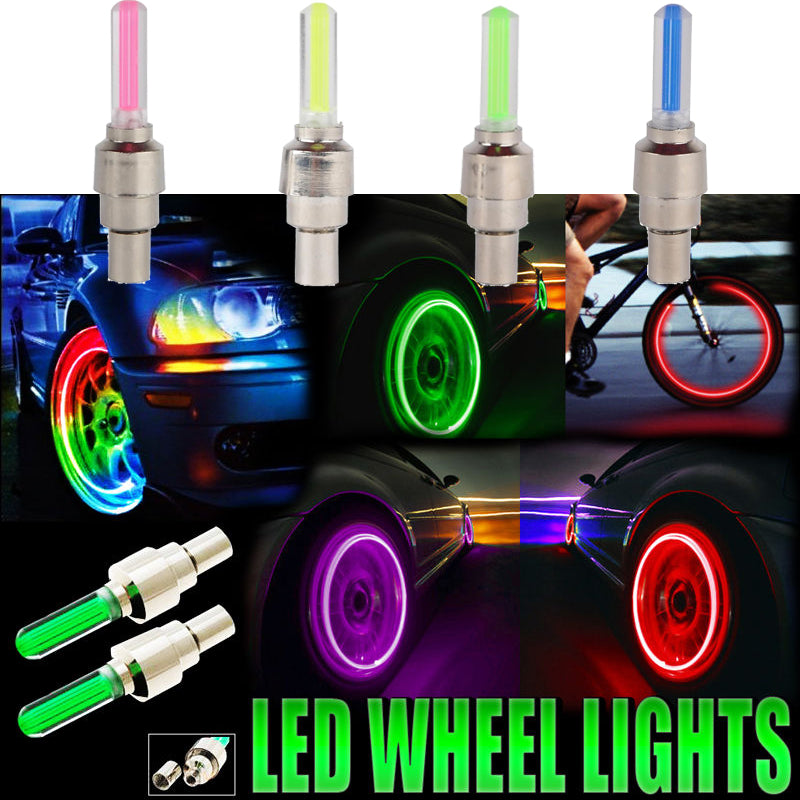 LED Tire Valve Caps | Car Wheel Lights Safety Style