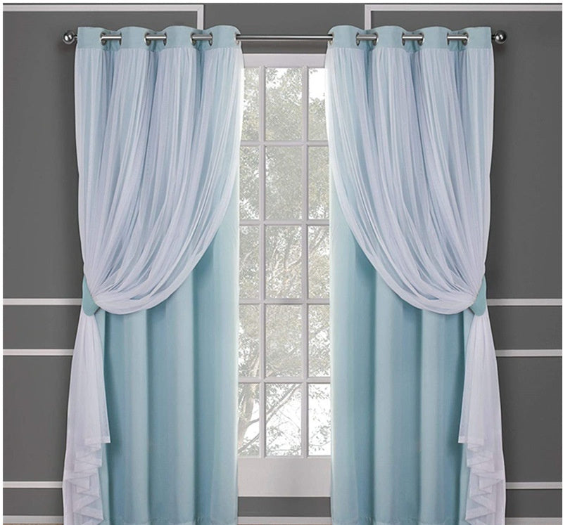 Lace curtain double-layered | sheer blackout elegant