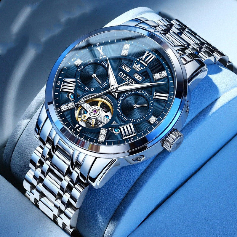 Men's Automatic Watch, Stainless Steel, Waterproof | Classic Multifunction