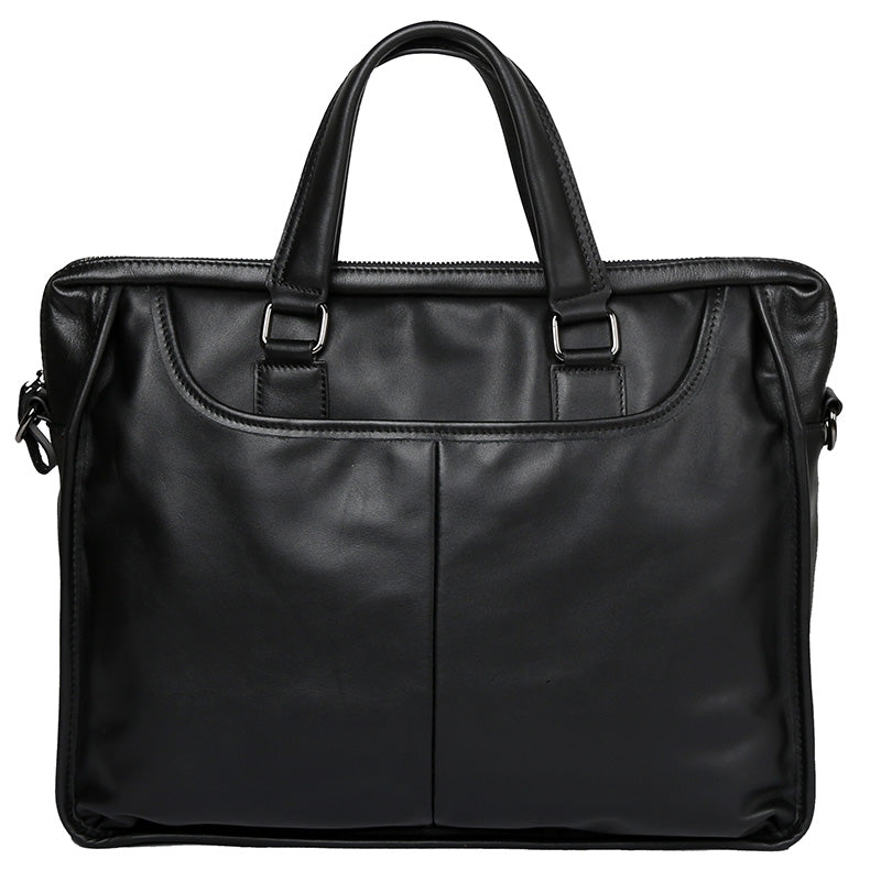 Men's Leather Casual Briefcase – Portable Business Laptop Bag
