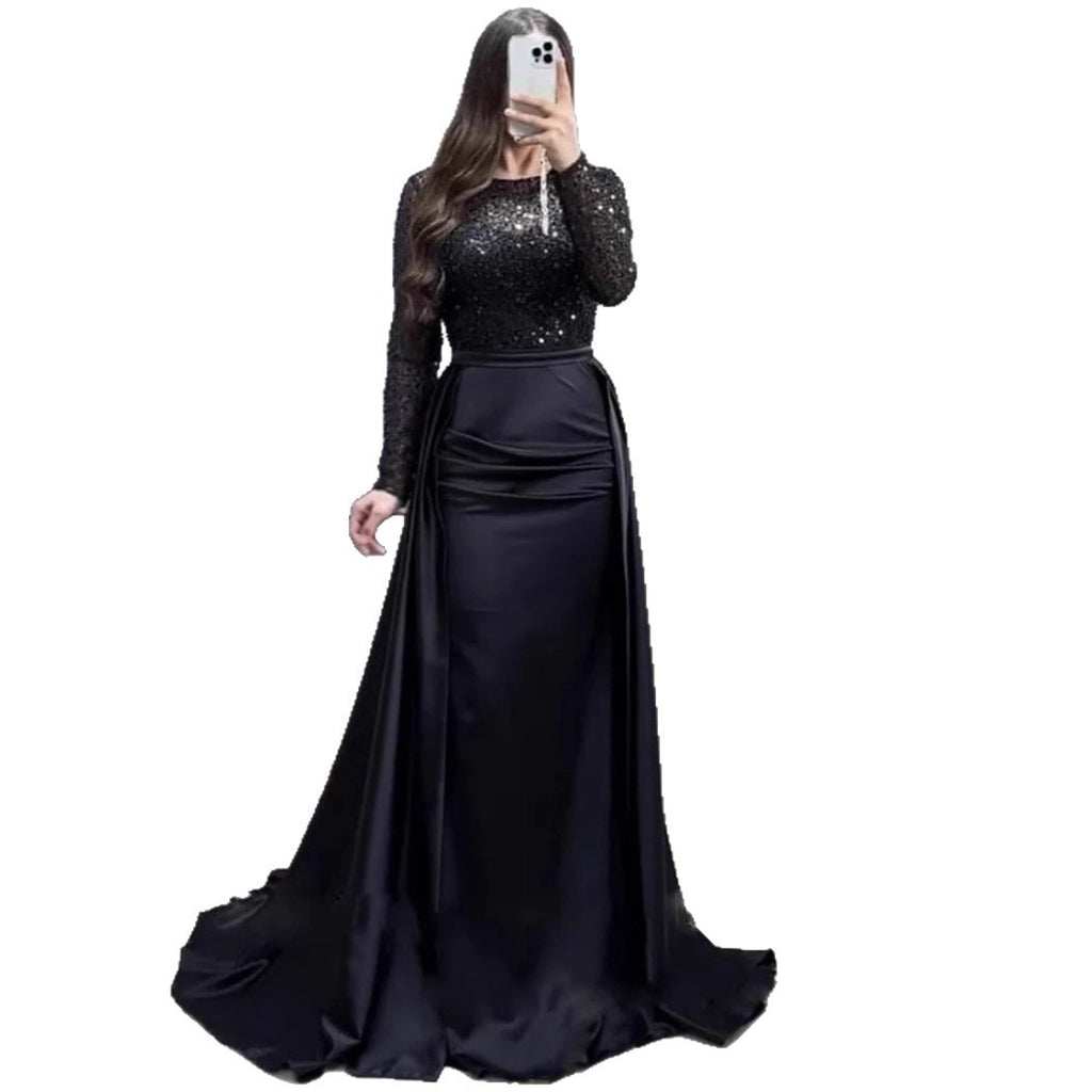 Luxurious Sequin Evening Gown – Elegant Glamour Maxi Dress for Special Occasions