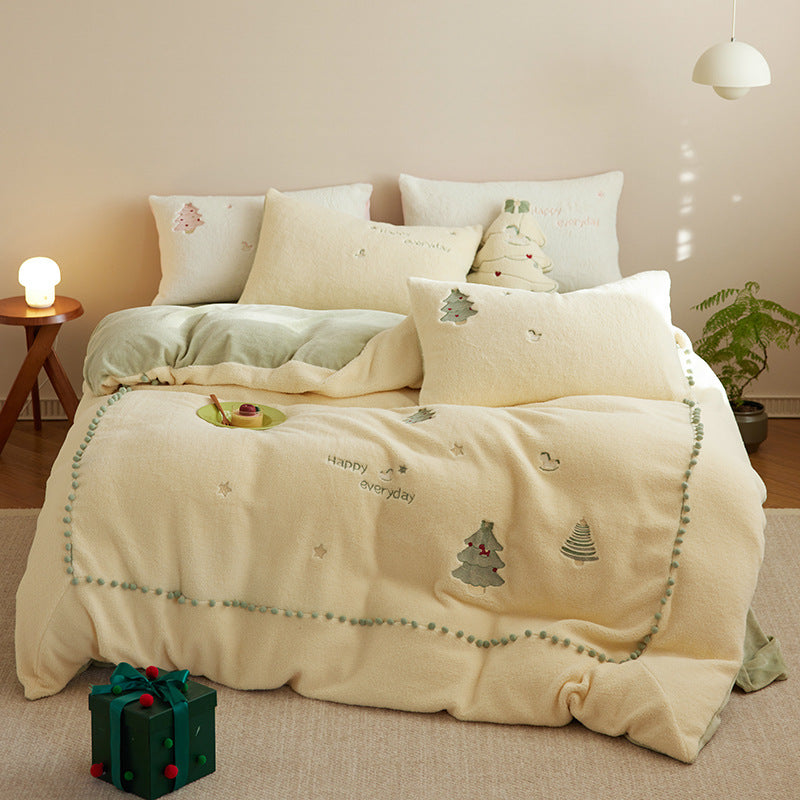 Winter Bettwäsche 4-teilig | Milchfaser weich warm Princess Stil