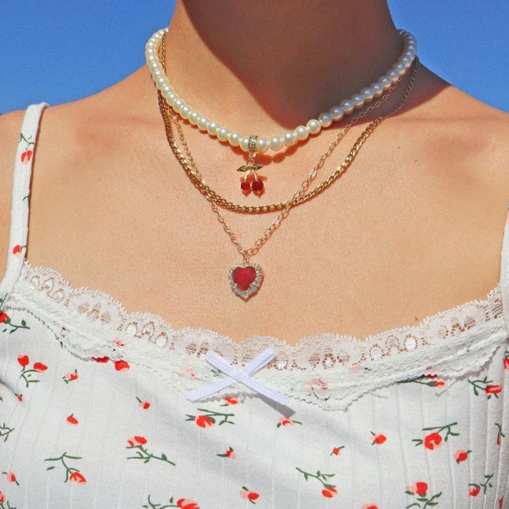 Multi-layered Pearl Necklace for Couples – Romantic Women's Jewelry with Style