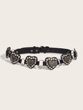 Women's Belt PU Leather Street Style | Hollow Circle Trendy Modern