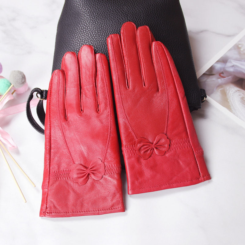 Damen Fingerlose Handschuhe mit Schmetterling – Korean Style