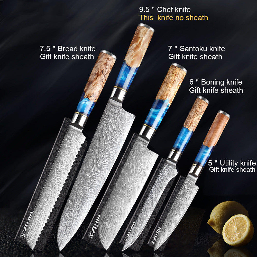 Professional Kitchen Knife Set | Chef Knife Cleaver Stainless Steel