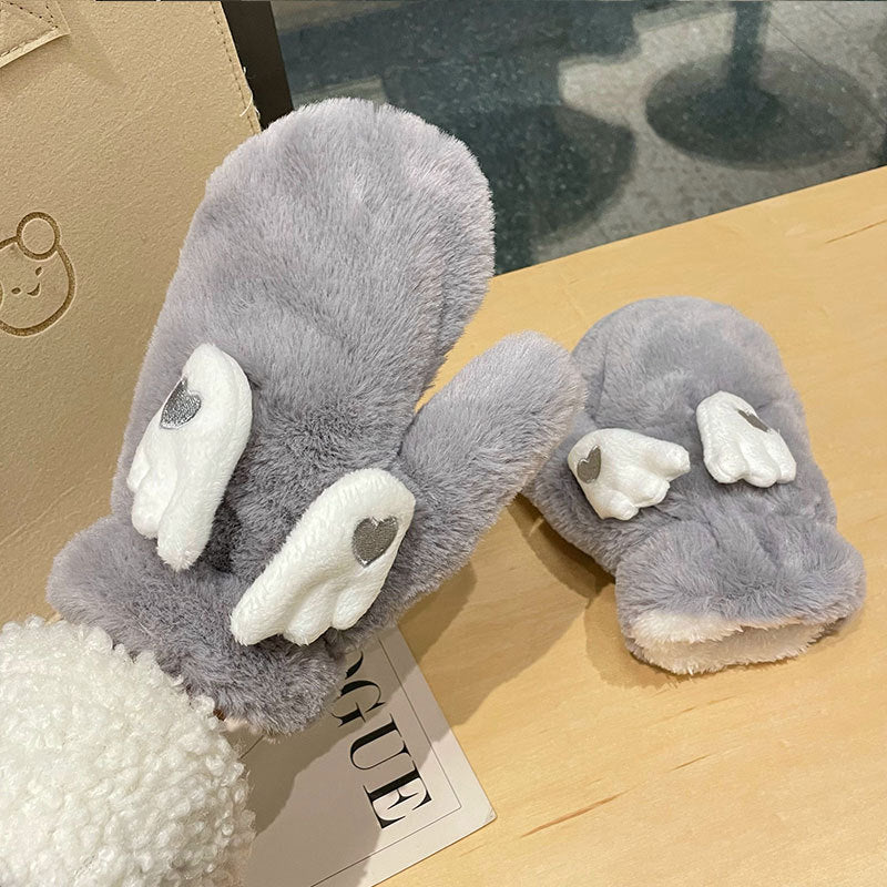 Damen Flügel Handschuhe Korean Style – Süß Warm Herbst Winter