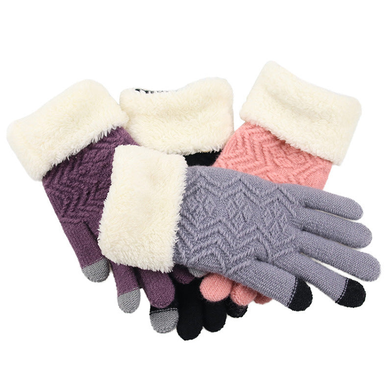 Damen Winter Strickhandschuhe | Warme Kuschel Thermohandschuhe