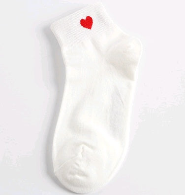 Women's Cotton Socks Heart Design | Cute Love Ankle Socks