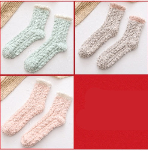 Damen Thermo Kuschelsocken – Flauschige Winter Wärmesocken