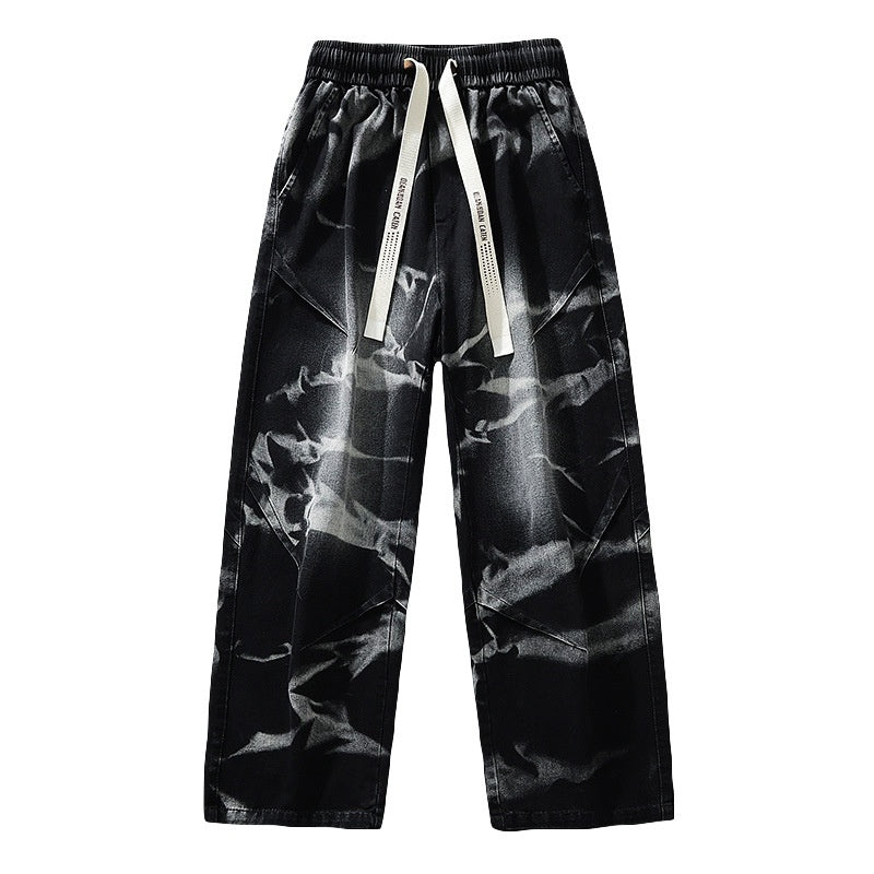 Herren Stretch Jeans Wide Leg – Loose Fit Casual Denim Hose