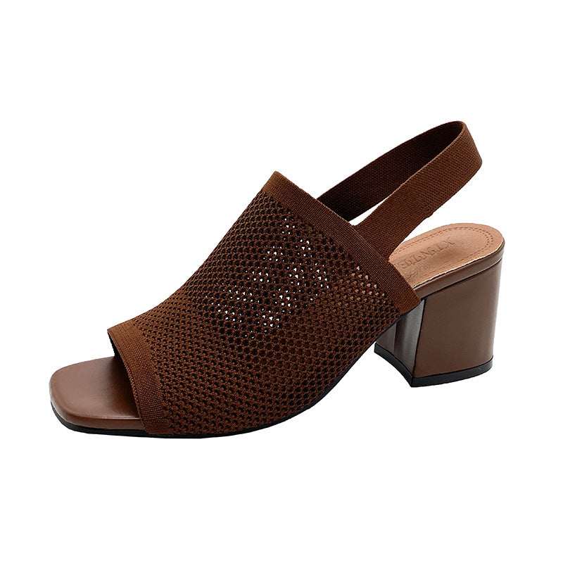 Women's Block Heel Sandals Breathable Elegant Summer Shoes