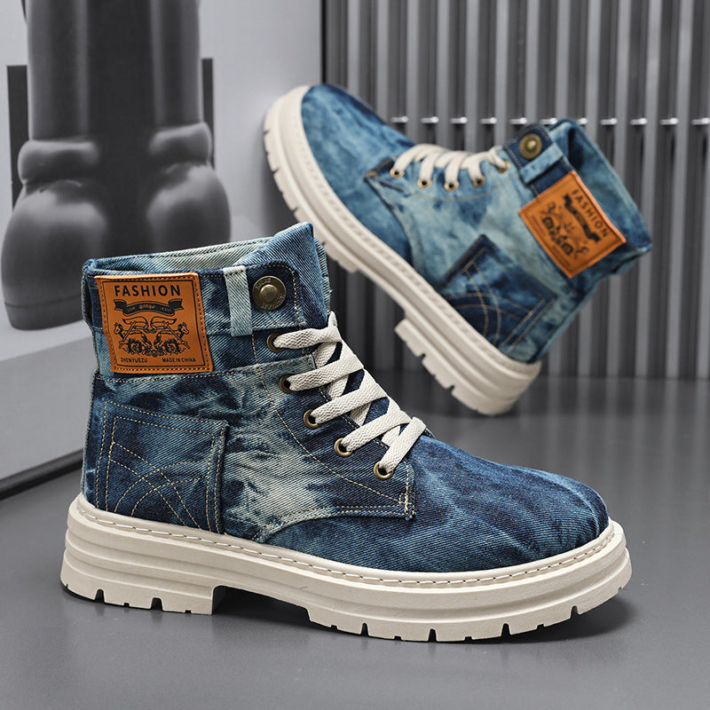 Herren High Top Boots im Britischen Stil – Elegante Leder Stiefeletten