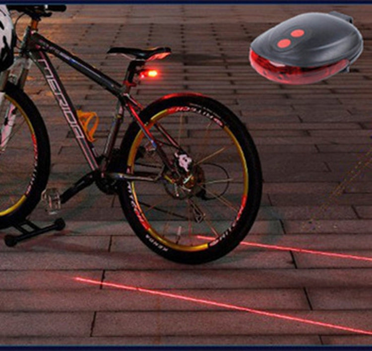 Fahrrad Rücklicht 5 LED mit 2 Laserlinien | USB wiederaufladbar Sicherheitslicht