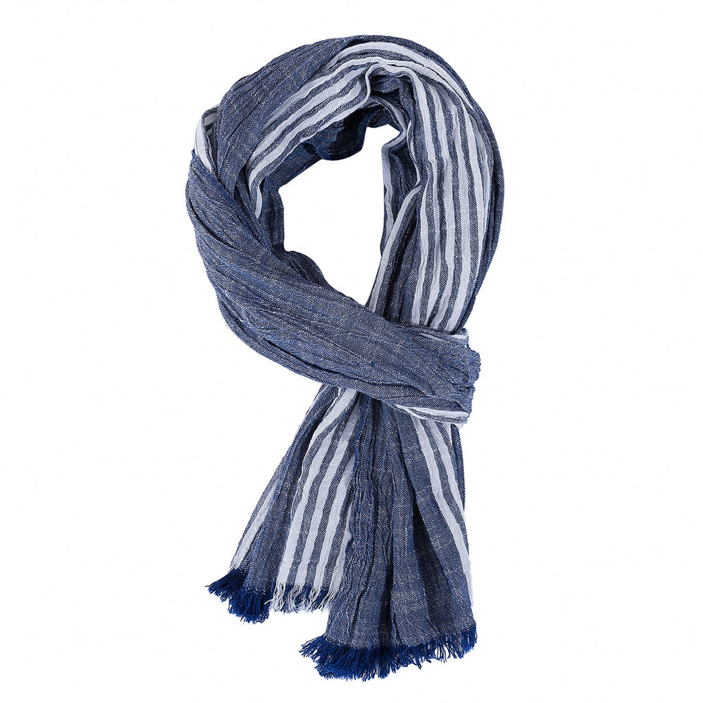 Men's Scarf Summer Lightweight Pin-Striped Elegant Modern
