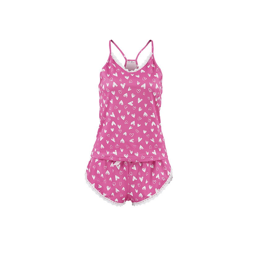 Women's Knit Loungewear with Lace – Elegant Comfort Set