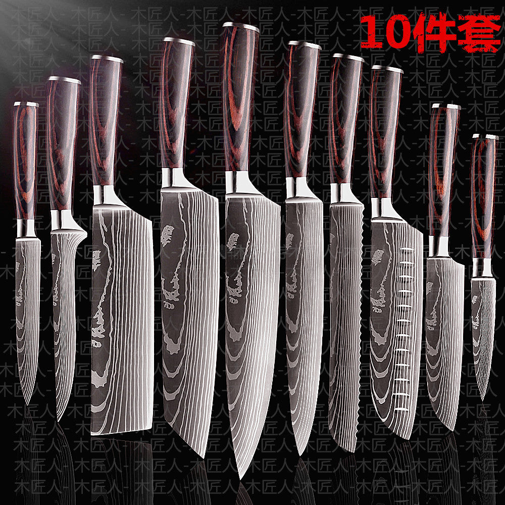 Kitchen Knife Set Stainless Steel | Chef Knife Cleaver Professional