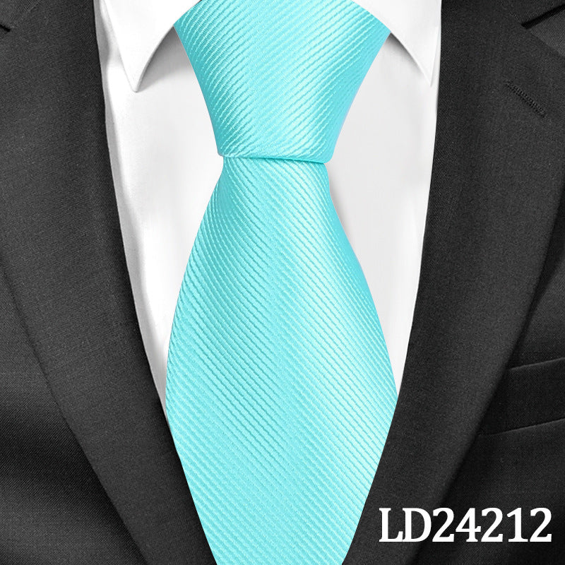 Men's Tie Set 6cm Striped Plain with Pin Elegant
