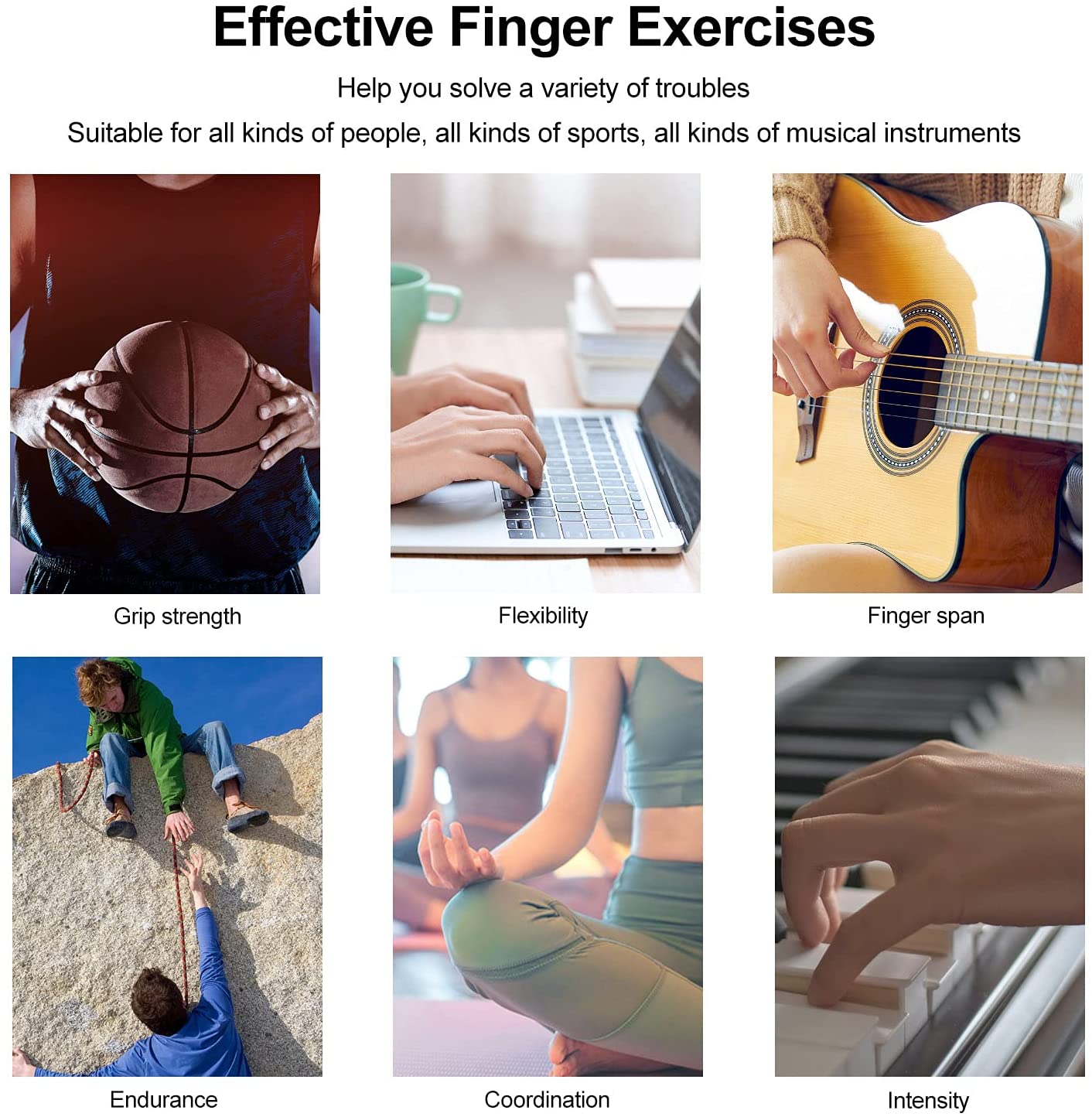 Silicone Finger Exerciser Set | Hand Trainer for Grip Strength & Rehabilitation