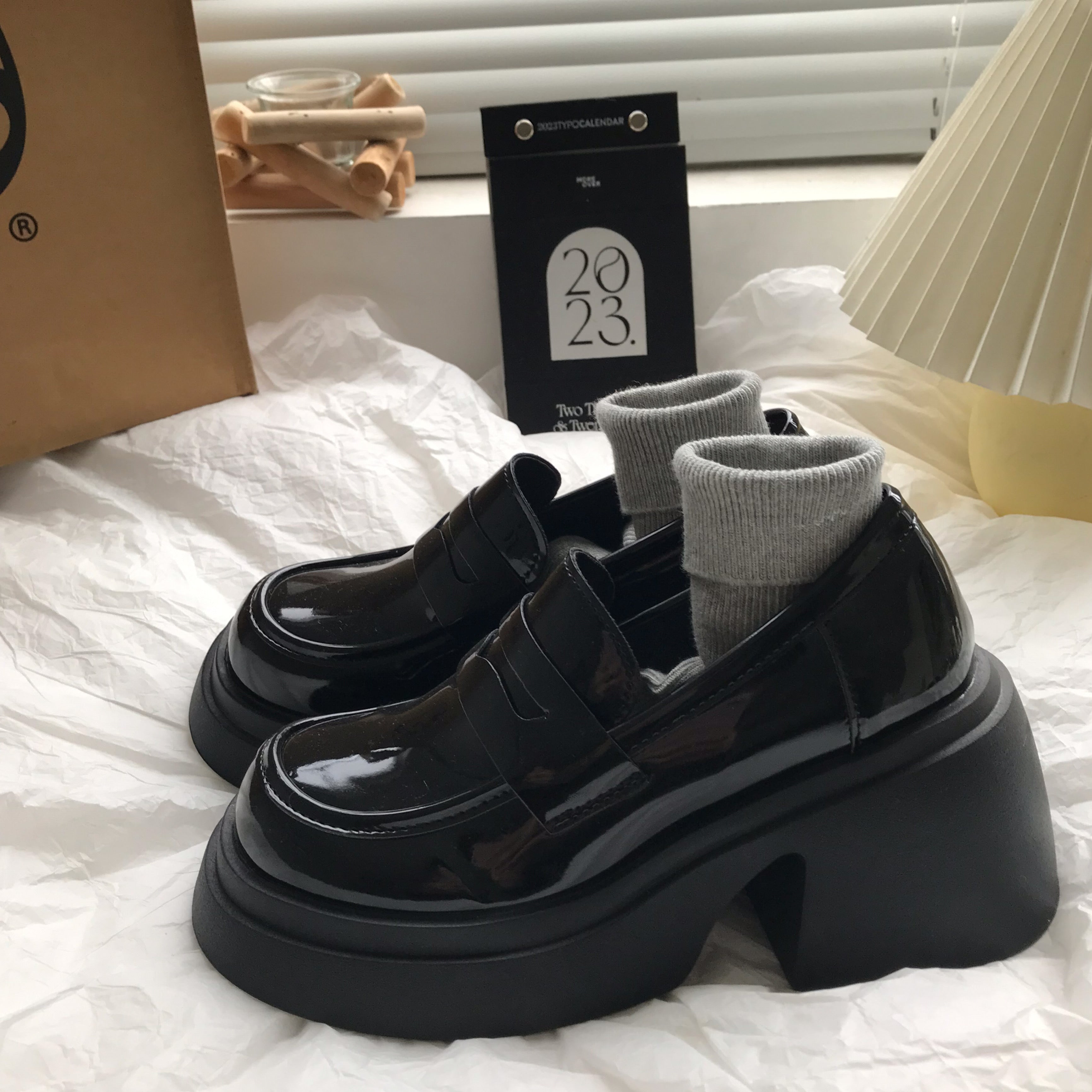 Women's Leather Lace-up Block Heel Shoes | Elegant Comfortable Shoes