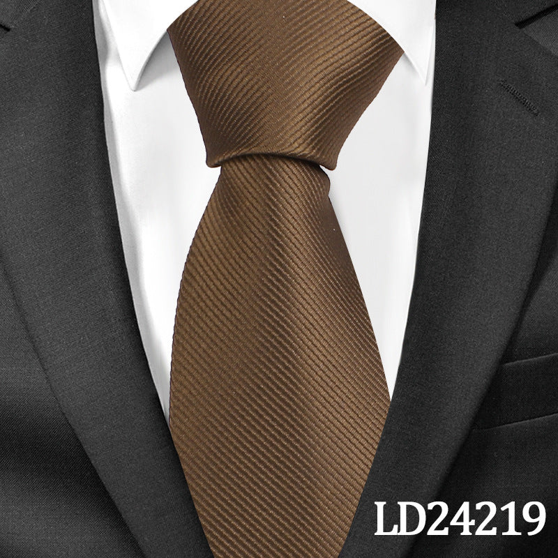Men's Tie Set 6cm Striped Plain with Pin Elegant