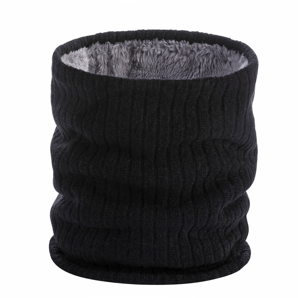 Warm Plush Scarf Winter Unisex Soft Knitted Scarf Solid Color