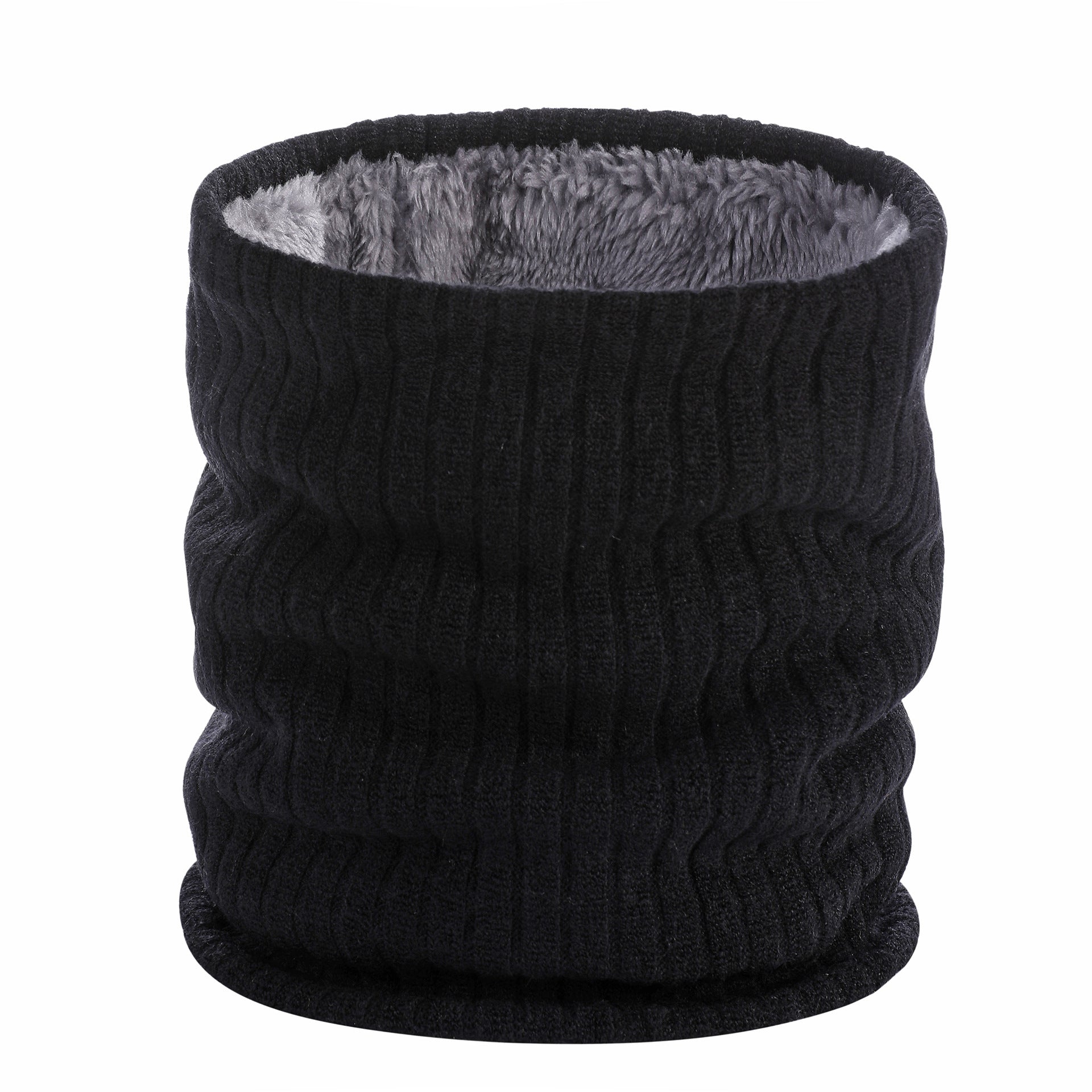 Warm Plush Scarf Winter Unisex Soft Knitted Scarf Solid Color