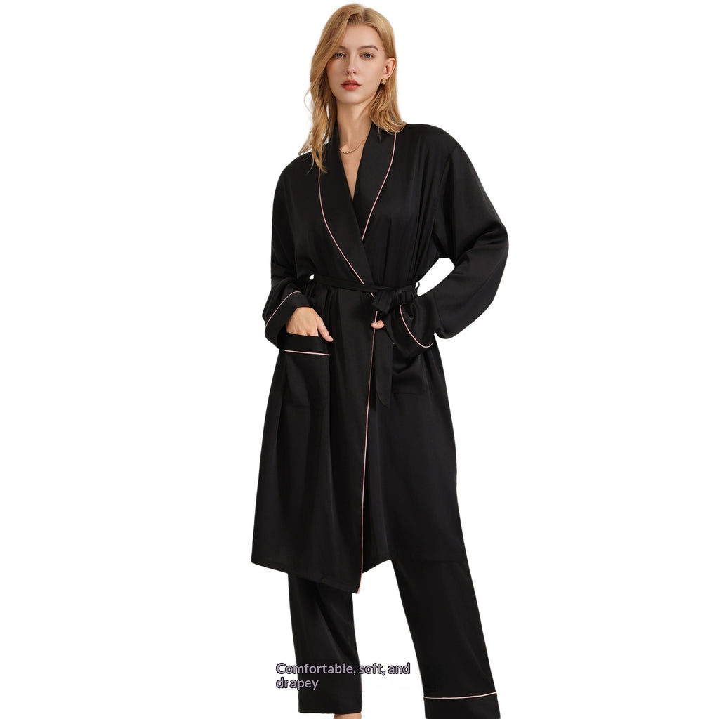 Women's Luxury Loungewear Dressing Gown – Long-Sleeve Spring Summer