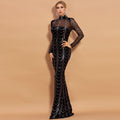 Elegant Sequin Maxi Dress – Long Sleeve Party & Evening Dress for Women