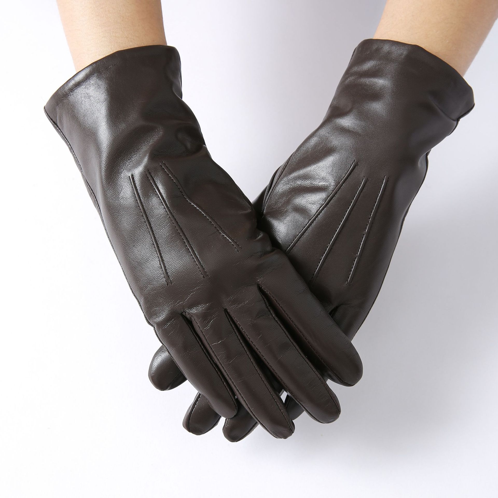 Damen Lange Ziegenleder Handschuhe – Wollgefüttert Driving Style