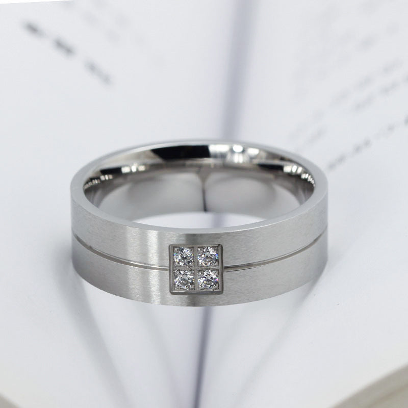 Kristall- und Diamant-Partnerring-Set – Elegante Partnerringe